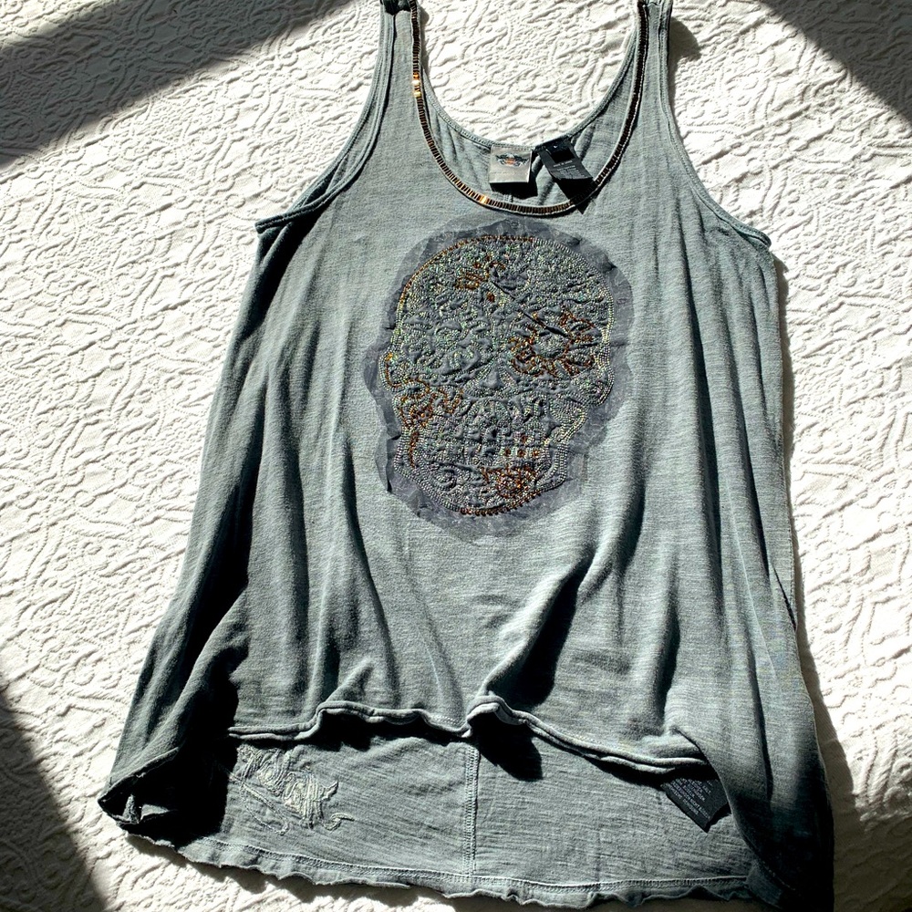 Harley Davidson Beaded Tank. Womens Sz Large